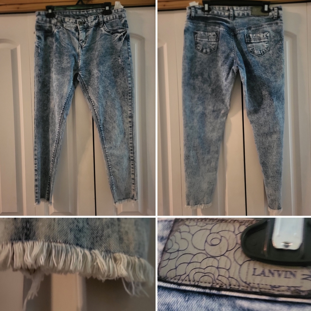 Lanvin Light Blue Cropped Women's Jeans
